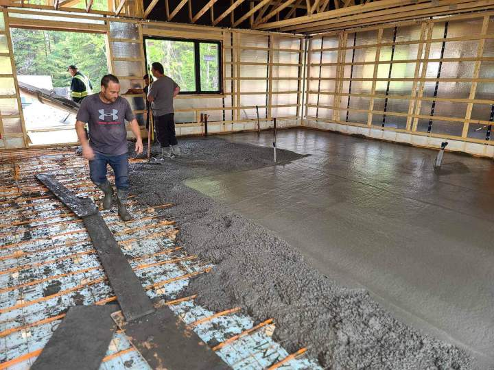 Bétonnage sol Métabetchouan